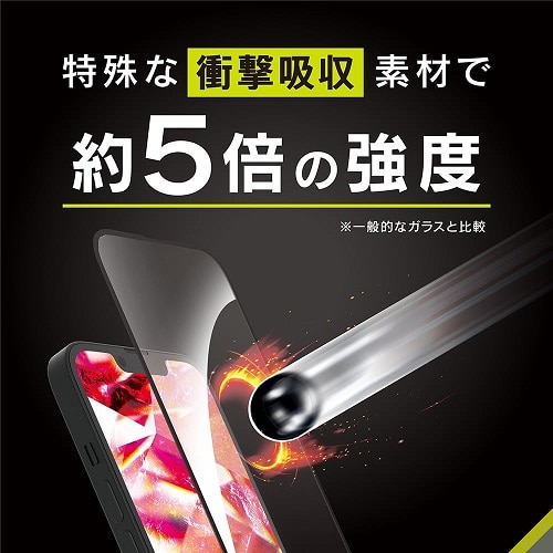 gjeB iPhone 16e / iPhone 14 / 13 / 13 Pro [FLEX 3D Toughness Glass] t[KX TR-IP25S-G3-GOD3CCBK