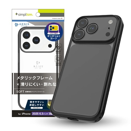 �g���j�e�B&nbsp;iPhone 17 Pro�p�@[Aegis Solid] �������݌v�t���J�o�[TPU�P�[�X&nbsp;TR-IP25M3-AGSL-CLBK