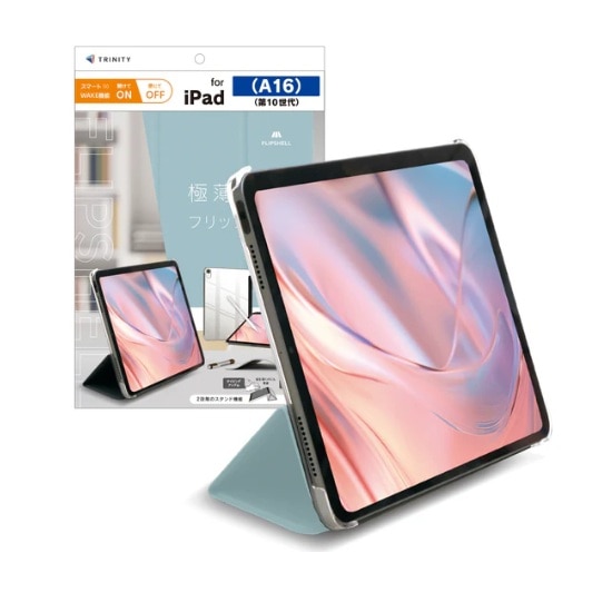 �g���j�e�B&nbsp;iPad�iA16 / ��10����j [FLIP SHELL] �w�ʃN���A �t���b�v�V�F���P�[�X&nbsp;TR-IPD26-FS-SMBL