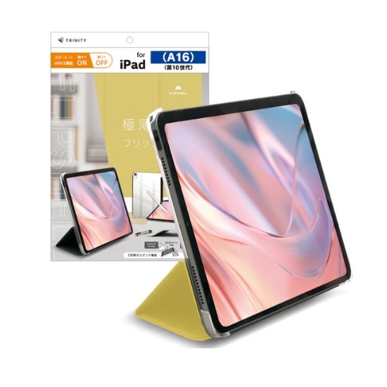�g���j�e�B&nbsp;iPad�iA16 / ��10����j [FLIP SHELL] �w�ʃN���A �t���b�v�V�F���P�[�X&nbsp;TR-IPD26-FS-SMYL