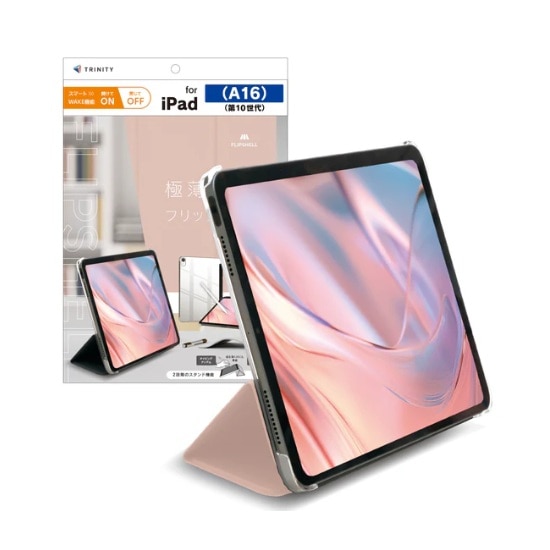 �g���j�e�B&nbsp;iPad�iA16 / ��10����j [FLIP SHELL] �w�ʃN���A �t���b�v�V�F���P�[�X&nbsp;TR-IPD26-FS-SMPK