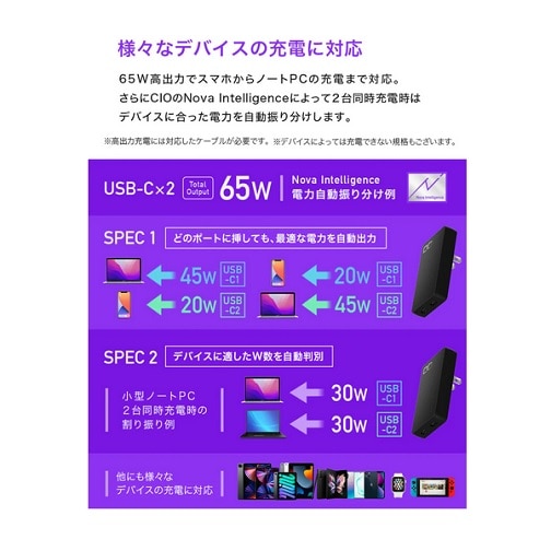 bhn NovaPort SLIM 65W PD ^ [d CIO-G67W2C-S-BK