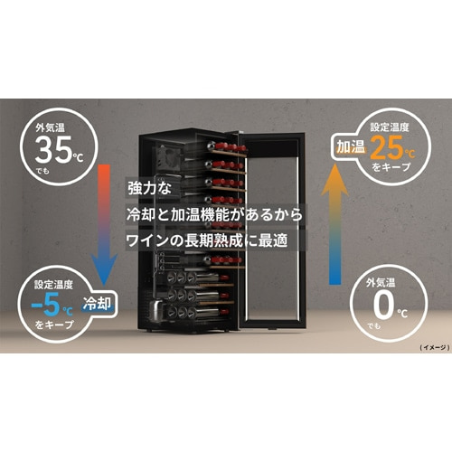 さくら製作所 ワインセラー 氷温M5 FULL COVER CELLAR｜GX22SM525-RH-B