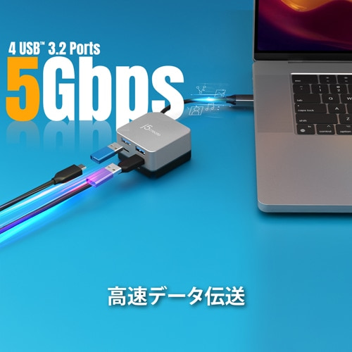 j5 create&nbsp;USB-C �t���L�V�u���|�[�g���ځ@�}���`�n�u&nbsp;JCD361