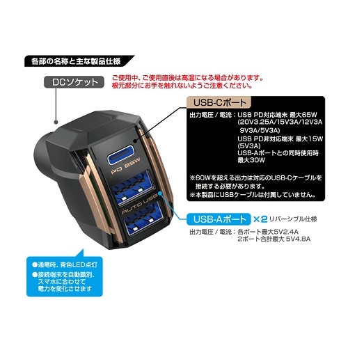 JV USBd DC-65W USB 3|[g PD65W  DC-055
