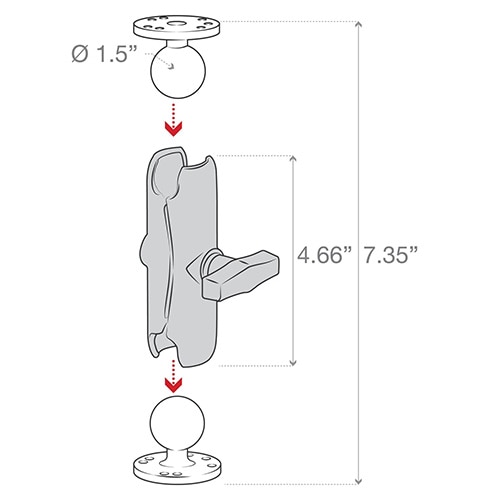 RAM MOUNTSi}gj _u{[}Eg 1.5C` MTCY RAM-101U