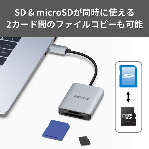 obt@[iBuffaloj  UHS-UΉ@USB3.2Gen1 Type-CJ[h[_[ BSCR510U3CSV