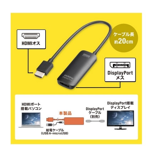 TTvC HDMI-DisplayPortϊA_v^i4K/60Hzj AD-HD31DP