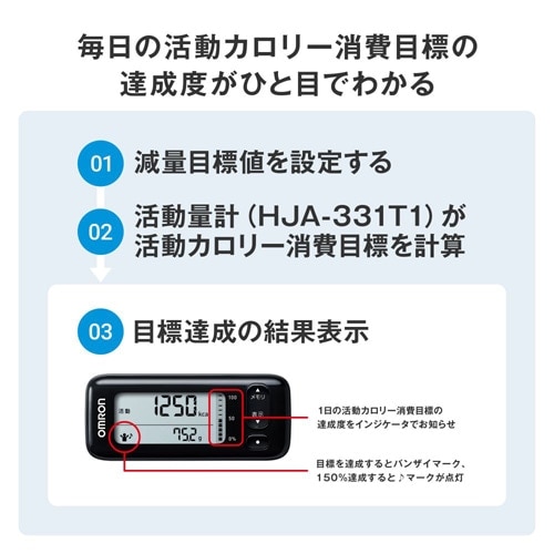 オムロン 活動量計 カロリスキャン｜HJA-331T1-JBK｜[通販