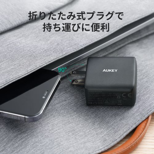 AUKEYiI[L[j USB[d Swift Duo 40W PDΉ [USB-C 2|[g] PA-R2S-BK