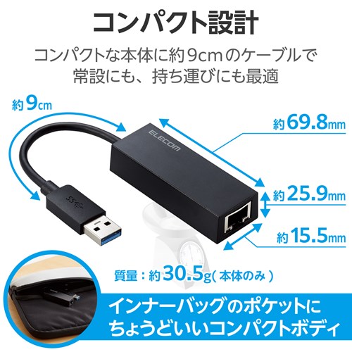 GR LLANA_v^[ USB A LAN|[g ×1|[g EDC-GUA3V2-B