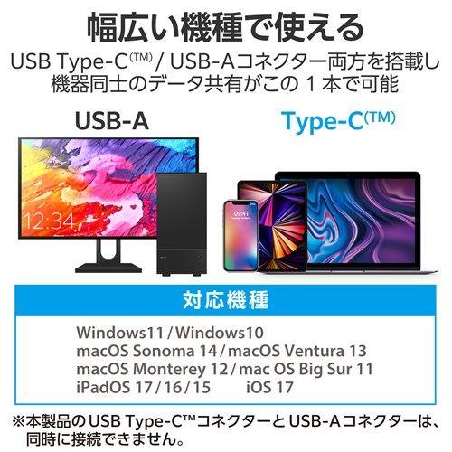 GR USB 64GB USB3.2(Gen1) y Type-C / USB A Ή z Lbv MF-TPC3064GBK