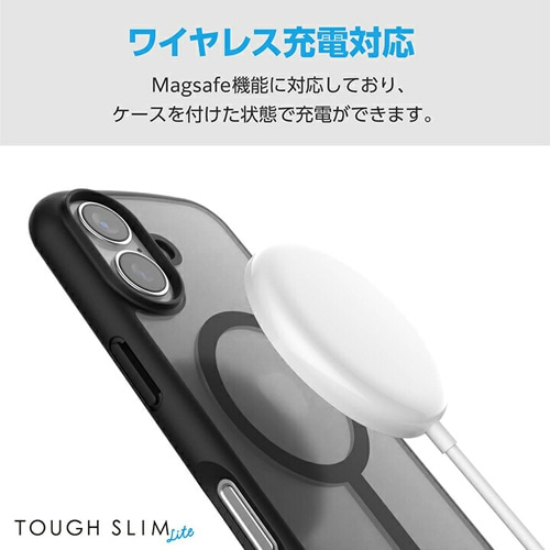GR iPhone 16 TOUGH SLIM LITE nCubhP[X t[J[ MAGKEEP PM-A24ATSLFCMBK