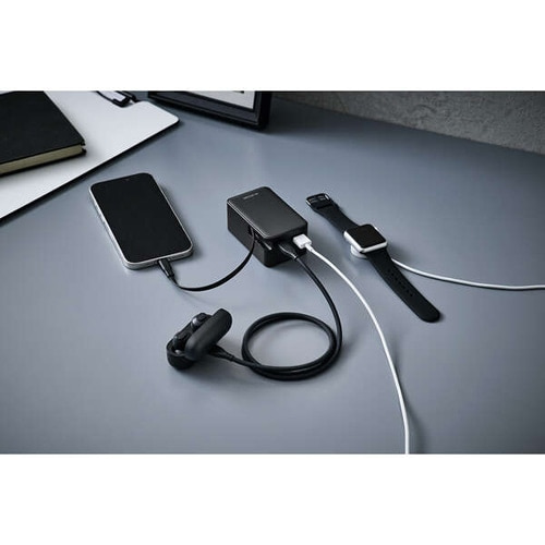 �G���R��&nbsp;������莮�P�[�u����̌^���o�C���o�b�e���[(10000mAh/22.5W)&nbsp;DE-C80L-10000BK