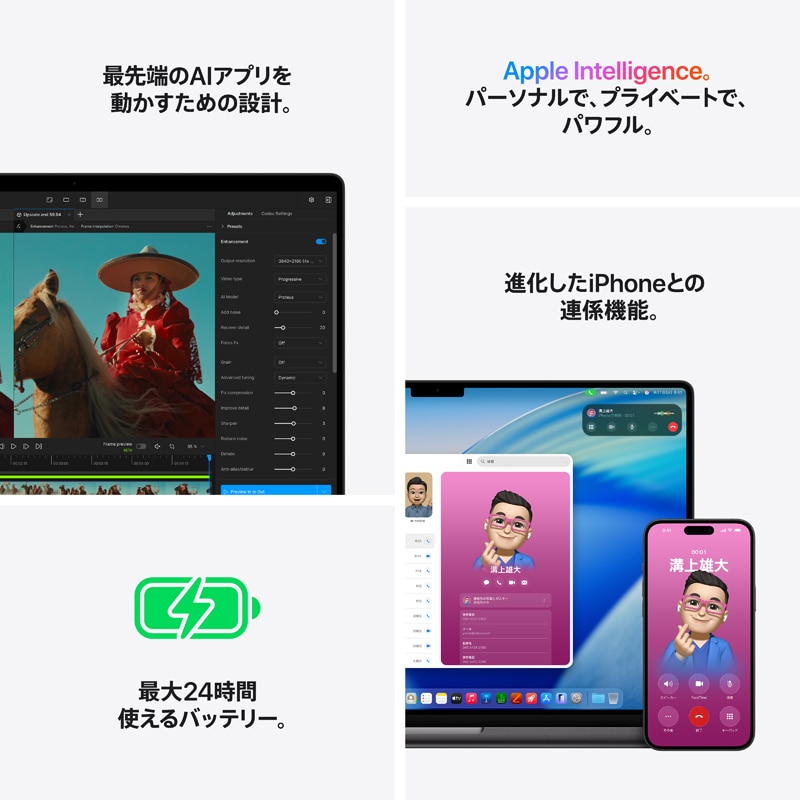 Apple（アップル） 16インチMacBook Pro: 18コアCPUと20コアGPUを搭載