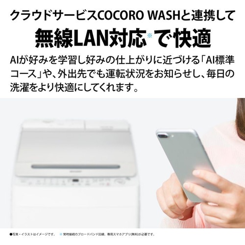 SHARP（シャープ） 全自動洗濯機 穴なし槽シリーズ｜ES-SW10J-S｜[通販]ケーズデンキ