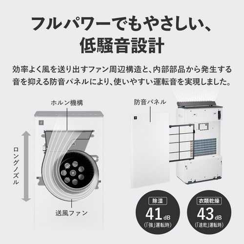SHARP（シャープ） プラズマクラスター衣類乾燥除湿機｜CV-UH160-W