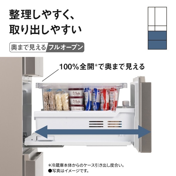 Panasonic（パナソニック） 6ドア冷蔵庫 HYタイプ｜NR-F55HY3-N｜[通販