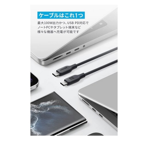 ANKER 543 GRth[ USB-C & USB-C P[u 1.8m A80E2N11