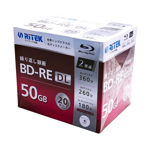 RITEK&nbsp;�^��p BD-RE DL&nbsp;RM-BD50RE20SC