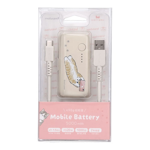 MOTTERUibej mofusand 5,000mAh/20W oCobe[ GPS-MB5001-MFS-AM