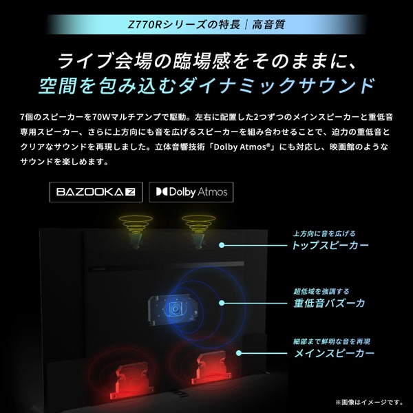REGZAiOUj 85V^@4K`[i[ter@4K Mini LEDtOU@Z7 series  Z770R 85Z770R