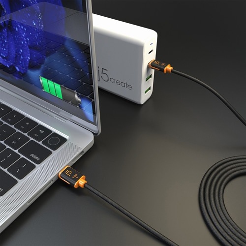 j5 create USB-C to C [d/ʐMP[u PD 100WΉ 1.8m JUCX25L18