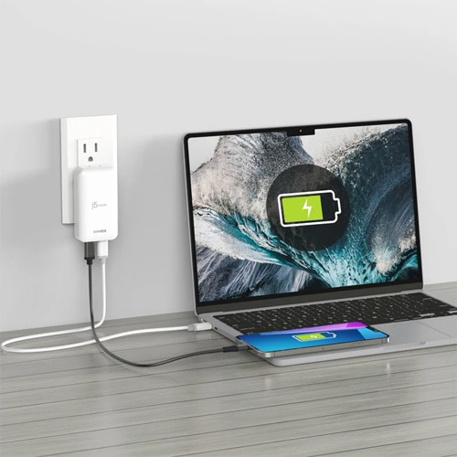j5 create }[d@65W GaN Slim PD USB-C@2Port Charger JUP2465