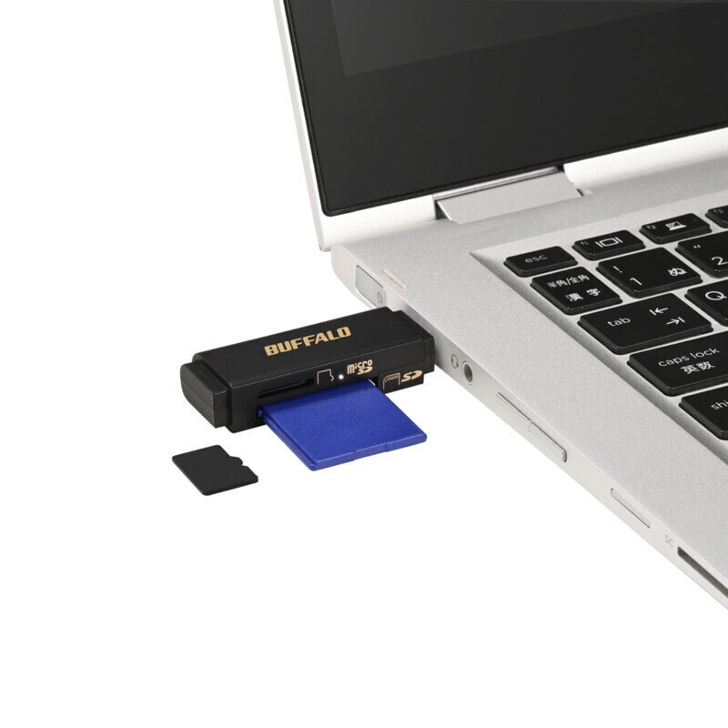 obt@[iBuffaloj USB 3.2iGen 1jType-Cڑ J[h[_[^C^[ SD^microSDp BSCR120U3CBK