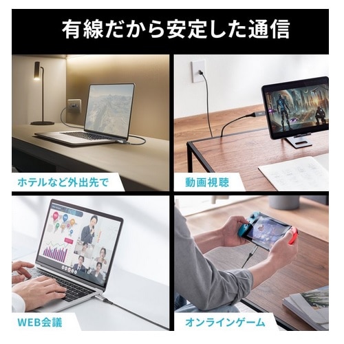 TTvC USB Type-C LANϊP[uiGigabitΉj KB-SL6CLAN03BK