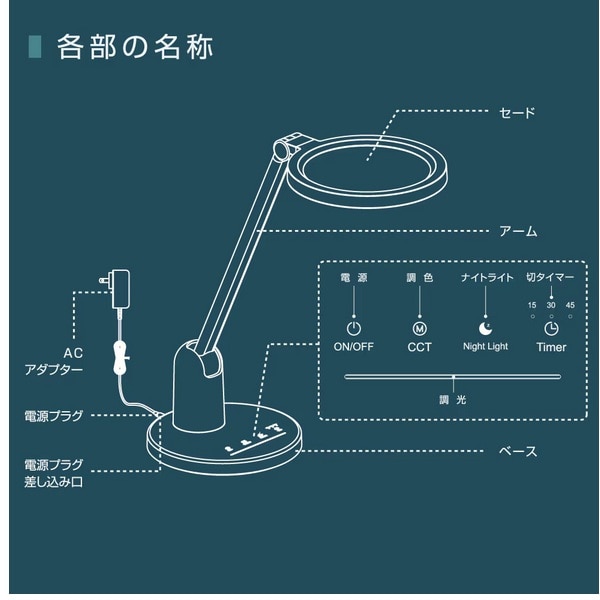 �I�[��&nbsp;LED�f�X�N�X�^���h&nbsp;DS-LD98AG-W