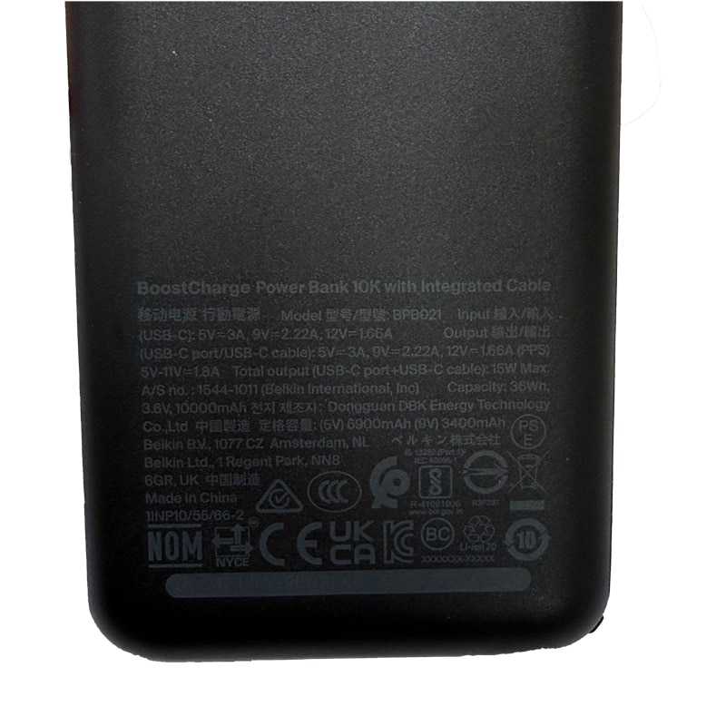 BelkinixLj BoostCharge 20W P[u oCobe[10000mAh BPB021fqBK