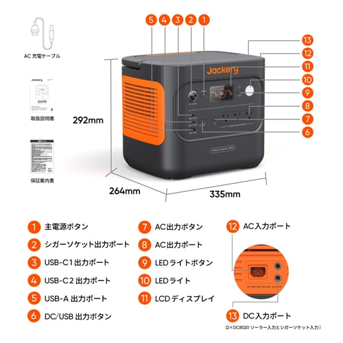 Jackery（ジャックリ） ポータブル電源 1800｜JE-1800A｜[通販