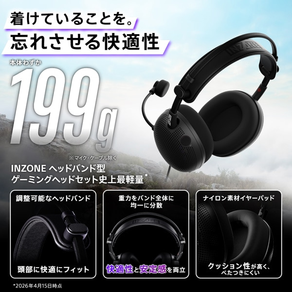 SONY（ソニー） 背面開放型ゲーミングヘッドセット INZONE H6 Air｜MDR