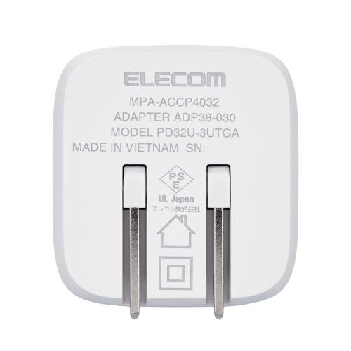 GR USB Type-C [d PD Ή vo 32W Type C ×1 USB A ×2 MPA-ACCP4032WH