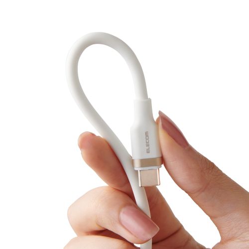 GR USB2.0P[u(USB Type-C - USB Type-C/100WΉ/Ȃ߂炩) MPA-CC5PSSA20WH