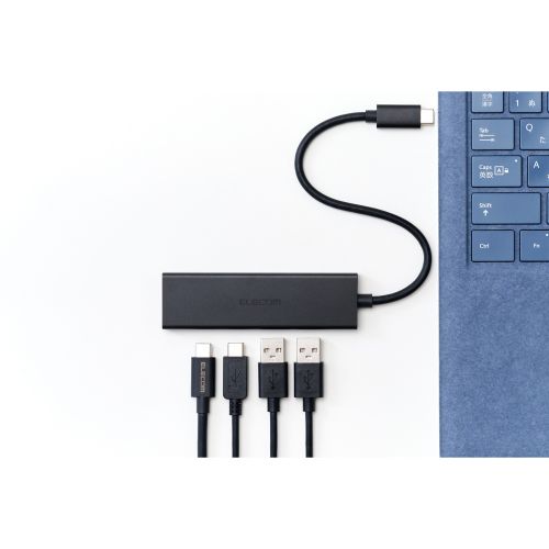 �G���R��&nbsp;USB Type-C(TM) 4�|�[�g USB 10Gbps�n�u(USB PD�Ή�)&nbsp;U3HC-H042PBK