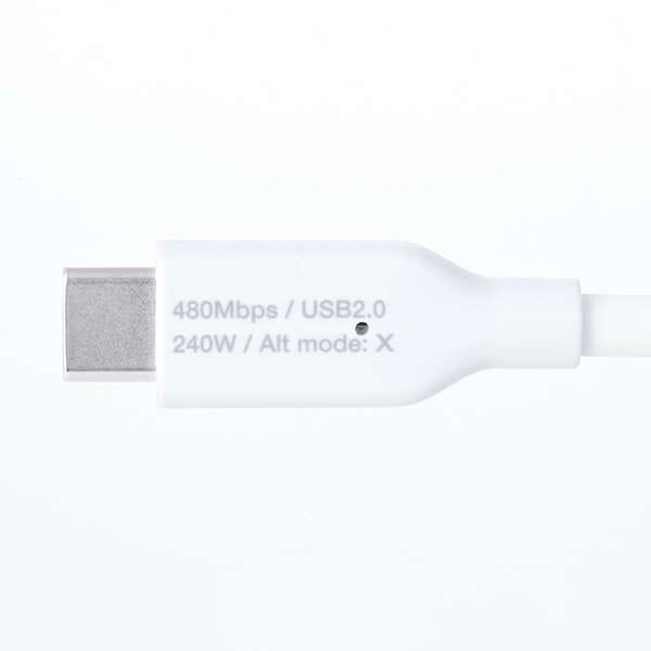 �G���R��&nbsp;�d�̓f�B�X�v���C�t���P�[�u��(USB-C - USB-C/240W/�Ȃ߂炩)&nbsp;MPA-CCW10WH