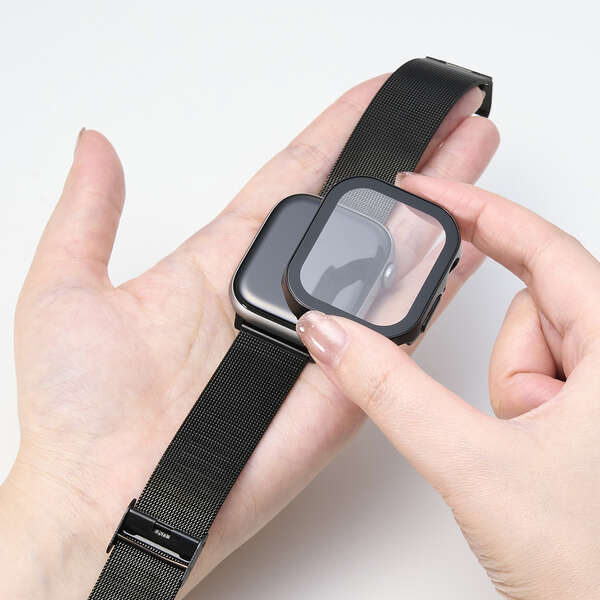 �G���R��&nbsp;Apple Watch Series 11 [42mm]/Apple Watch Series 10 [42mm]�Ή� �t���J�o�[�P�[�X&nbsp;AW-25BFCGEBK