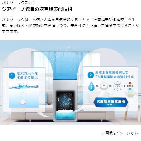 Panasonic（パナソニック） 次亜塩素酸空間除菌脱臭機｜F-JX1100V-W