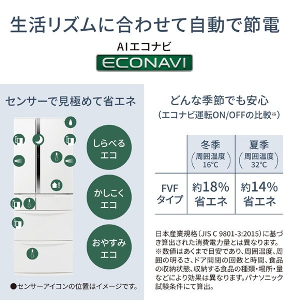 Panasonicipi\jbNj 6hA① NR-FVF45S2-W