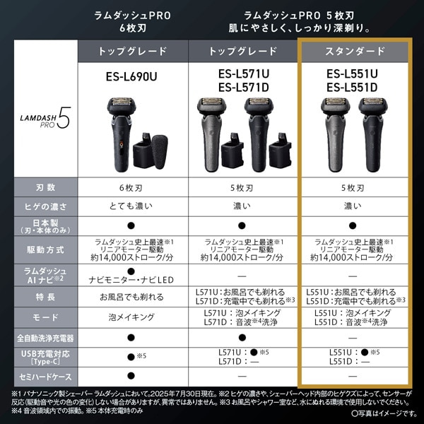 Panasonicipi\jbNj _bVPRO 5nVF[o[ ES-L551U-S