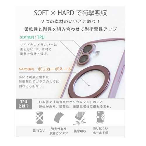 NATURAL design&nbsp;iPhone 17�Ή� �w�ʌ^�P�[�X�ii.Color+�j&nbsp;iP25-61-ICMG04