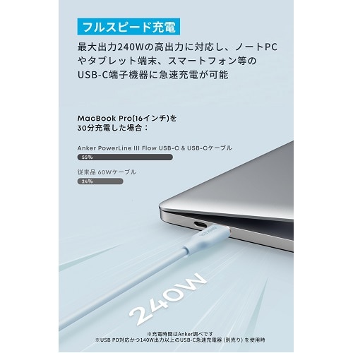 ANKER PowerLine III Flow USB-C & USB-C P[u 1.8m A8553N32