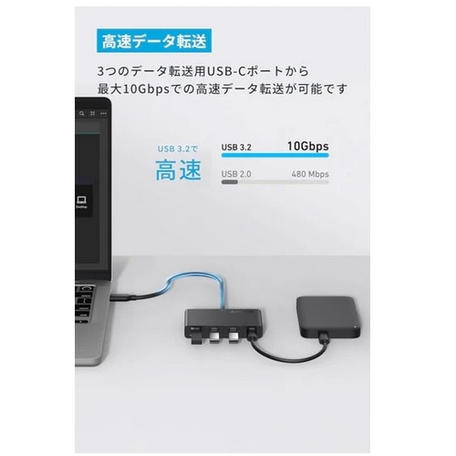 ANKER USB-C nu (4-in-1, 10Gbps) A8340NA1