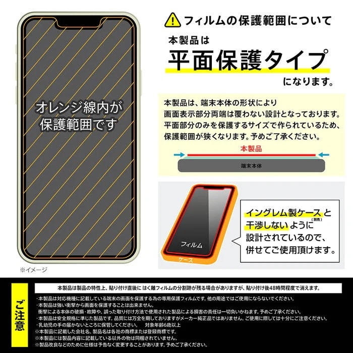 ���C�A�E�g&nbsp;iPhone 16e / iPhone 14 / iPhone 13 / iPhone 13 Pro�p Like standard ��ʕی� PET�t�B����&nbsp;RT-P50F/B1