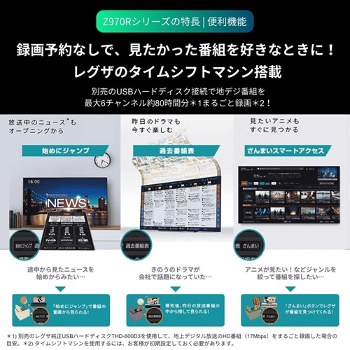 REGZAiOUj 65V^@4K`[i[ter@^CVtg}V4K Mini LEDtOU@Z970RV[Y 65Z970R