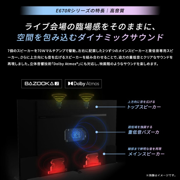 4Kチューナー内蔵 重低音バズーカ液晶レグザ REGZA（レグザ） 65V型 4Kチューナー内蔵液晶テレビ タイム