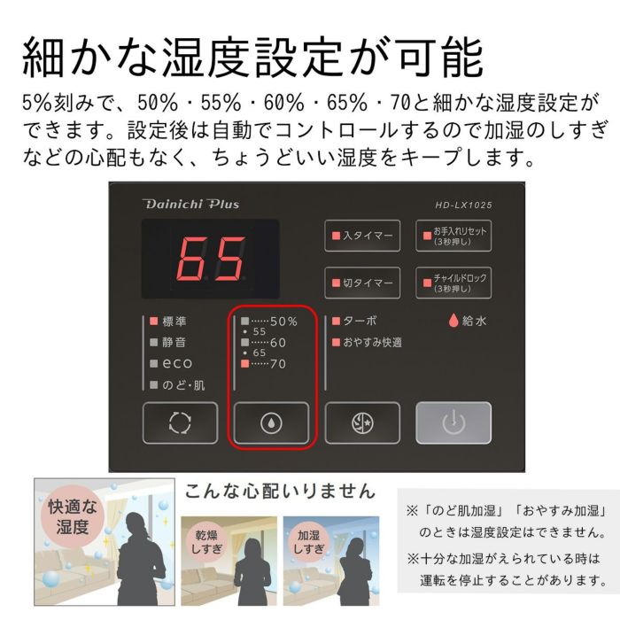 ダイニチ工業 ハイブリッド式加湿器 LX TYPE｜HD-LX1025(W
