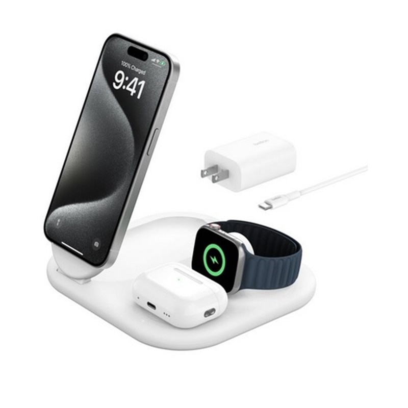 BelkinixLj BoostCharge  Qi2 3-in-1 ܂肽ݎCX[d WIZ029dqWH